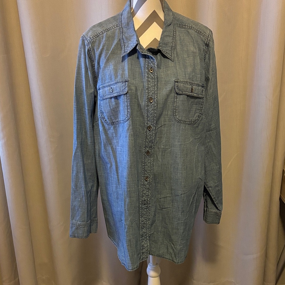 Lane Bryant Chambray Cotton Top